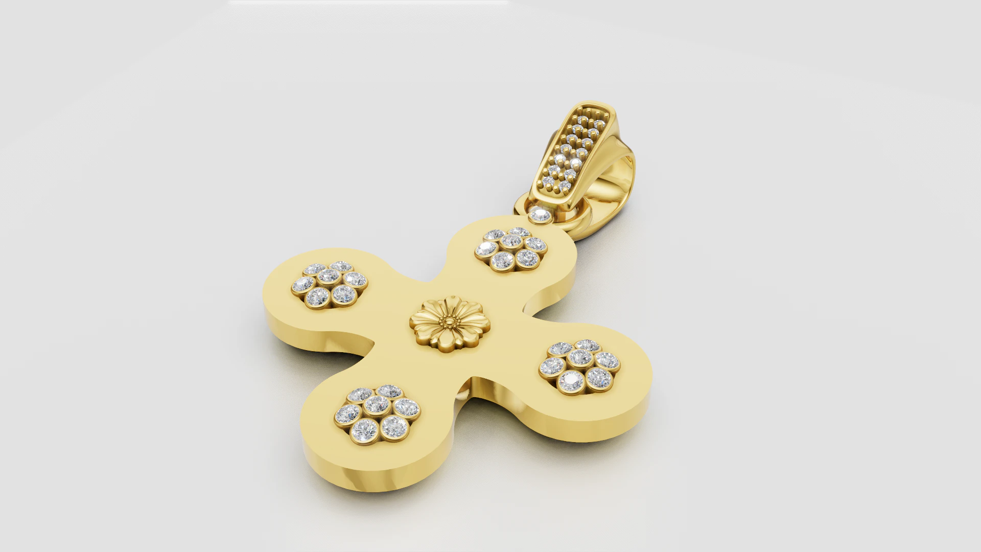 Clover pendant 3D Print Model .c4d .max .obj .3ds .fbx .stl .blend