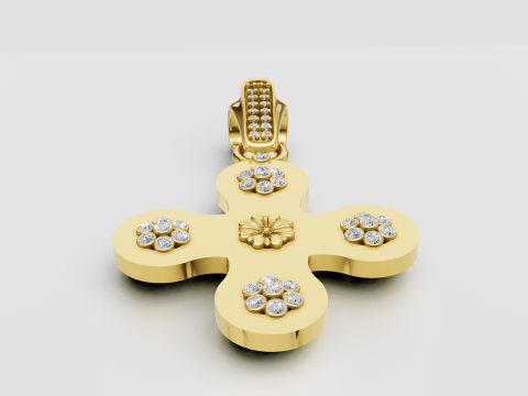 Clover pendant 3Dプリントモデル