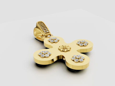 Clover pendant 3Dプリントモデル