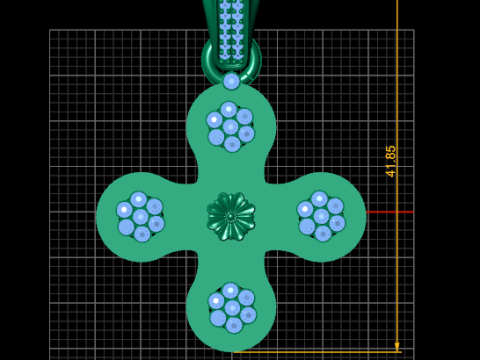 Clover pendant 3Dプリントモデル
