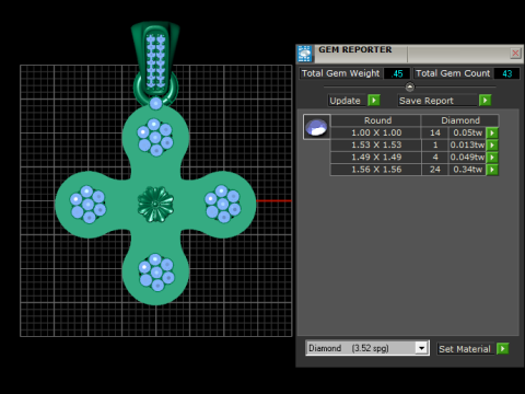 Clover pendant 3Dプリントモデル