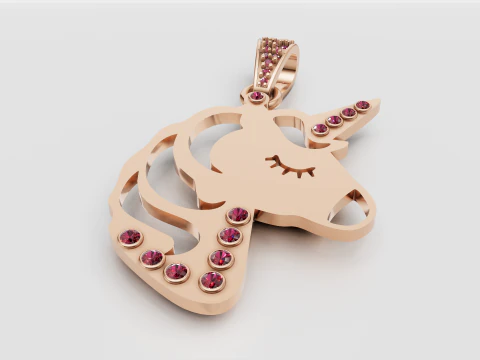 Unicorn pendant 3D Print Model
