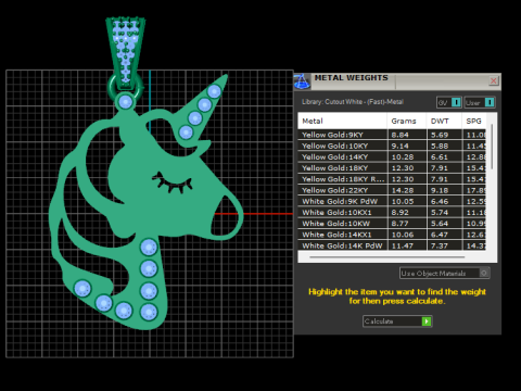 Unicorn pendant 3D Print Model