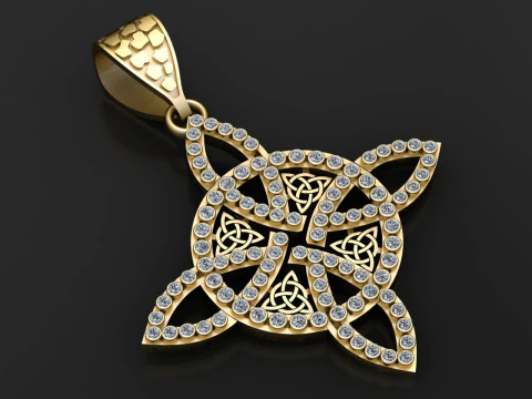 Pendentif noeud celtique Modèles 3D en vedette