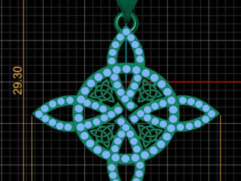 Ciondolo nodo celtico Modello di stampa 3D