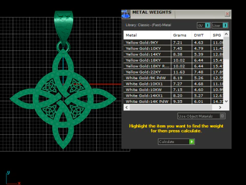 Celtic knot pendant 3D Print Model