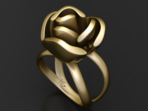 Rose gold ring 3D Baskı Modeli