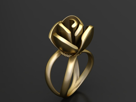 Cincin emas mawar Model Cetak 3D