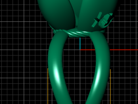 Cincin emas mawar Model Cetak 3D