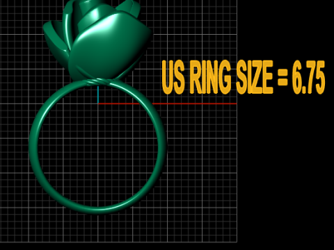 Cincin emas mawar Model Cetak 3D