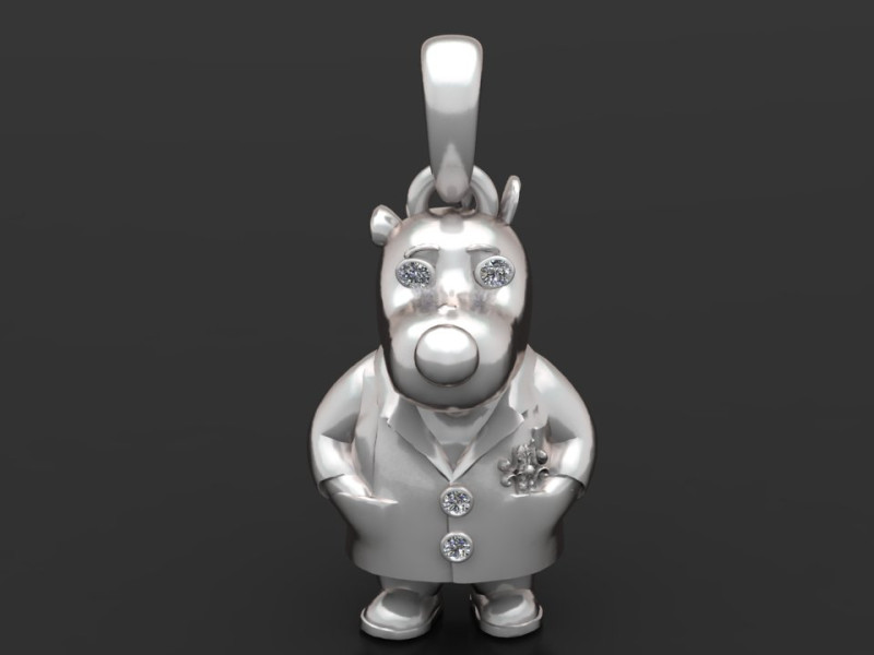 Diamond eye pendant Modello di stampa 3D .c4d .max .obj .3ds .fbx .stl .blend