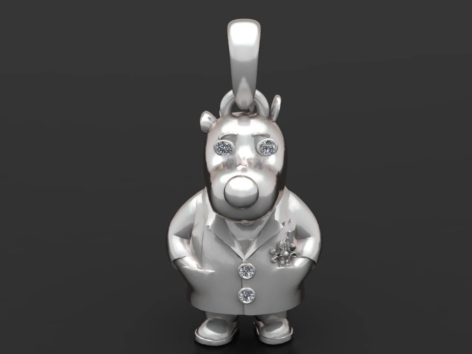 Diamond eye pendant 3D Print Model .c4d .max .obj .3ds .fbx .stl .blend 