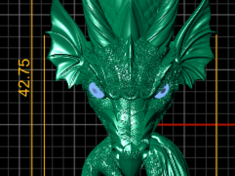 ゴールドドラゴンペンダント 3Dプリントモデル