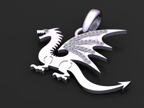 Dragon pendant Modello di stampa 3D