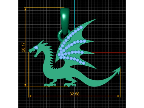 Dragon pendant 3D Print Model