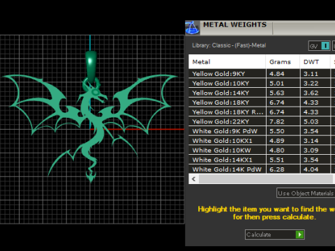 Gold dragon pendant 3D Print Model