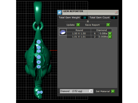 Gold dinosaur pendant 3D Print Model