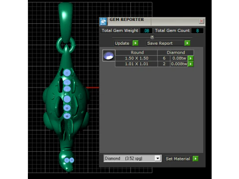 Gold dinosaur pendant 3D Print Model