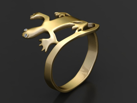 Gecko ring 3D 打印模型
