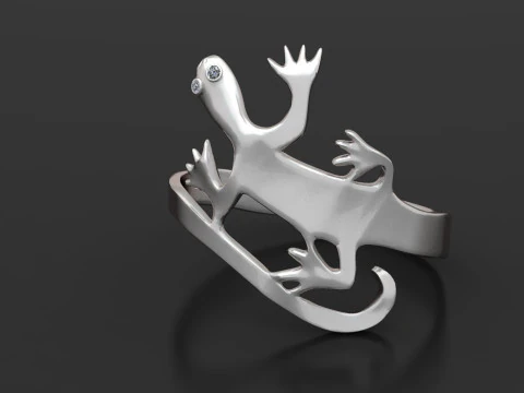 Gecko ring 3D Print Model