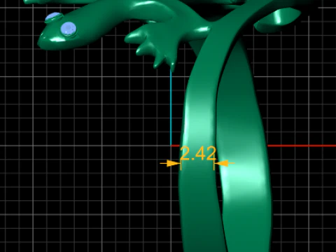 Gecko ring 3D Print Model
