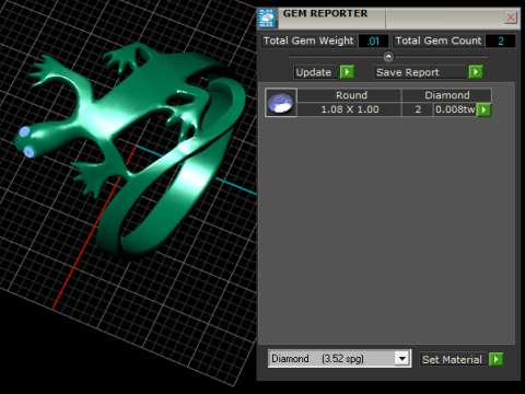Gecko ring 3D Print Model