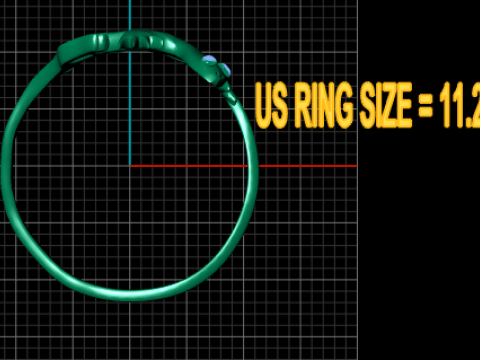Gecko ring 3D Print Model
