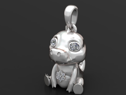 Altın ejderha kolye 3D Baskı Modeli