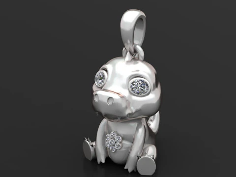 Gold dragon pendant 3D Print Model