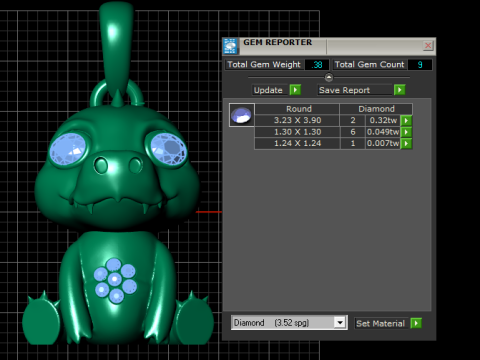 Altın ejderha kolye 3D Baskı Modeli