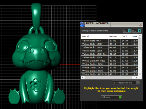 Gold dragon pendant Model Cetak 3D