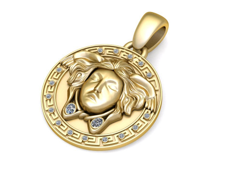 Gold medallion pendant 3D Baskı Modeli
