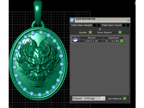 Gold lion head pendant Modello di stampa 3D