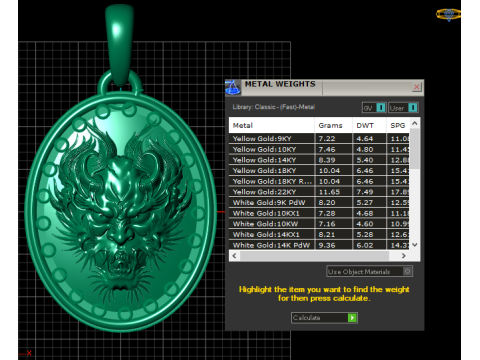 Gold lion head pendant Modello di stampa 3D