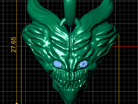 Gold demon pendant 3D 打印模型