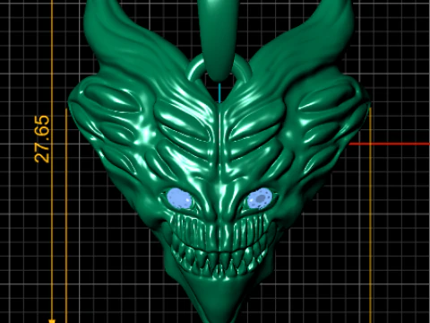 Gold demon pendant 3D Print Model