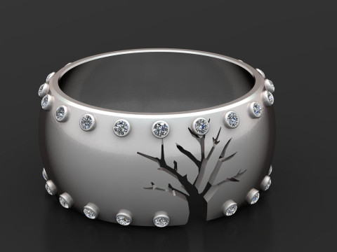 Gold tree ring Modèles 3D en vedette