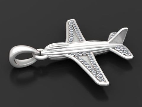 Gold airplane pendant 3D Baskı Modeli