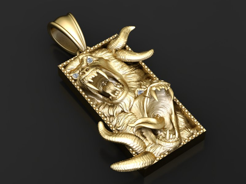 Gold pendant 3d printable model 3Dプリントモデル .c4d .max .obj .3ds .fbx .stl .blend 
