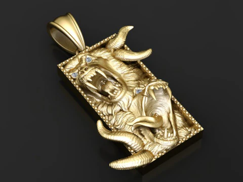 गोल्ड पेंडेंट 3डी प्रिंट करने योग्य मॉडल 3D प्रिंट मॉडल