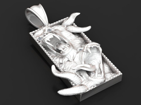 Gold pendant 3d printable model 3Dプリントモデル