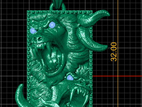 Gold pendant 3d printable model 3Dプリントモデル