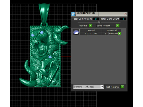 Gold pendant 3d printable model 3D Print Model
