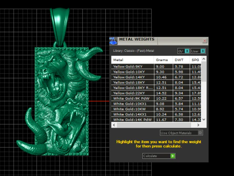 Gold pendant 3d printable model 3D Print Model