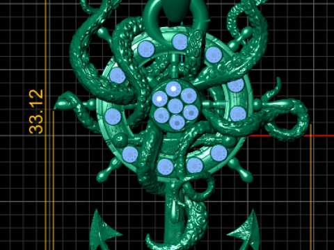 Gold nautical pendant 3D Принт Модель