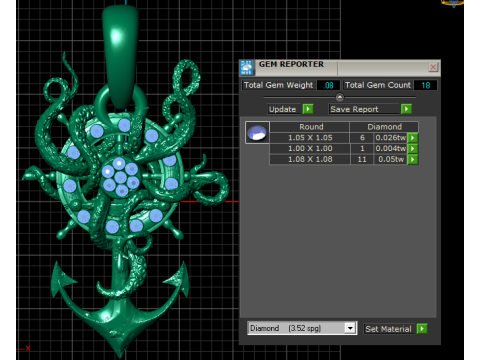 Gold nautical pendant 3D Принт Модель