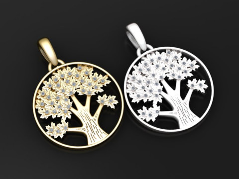 Tree of life pendant 3D 打印模型