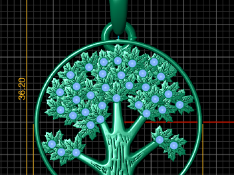Tree of life pendant 3D 打印模型