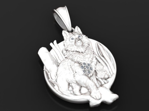 Wolf Pendant 3D Принт Модель