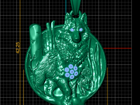 Wolf Pendant 3D Принт Модель